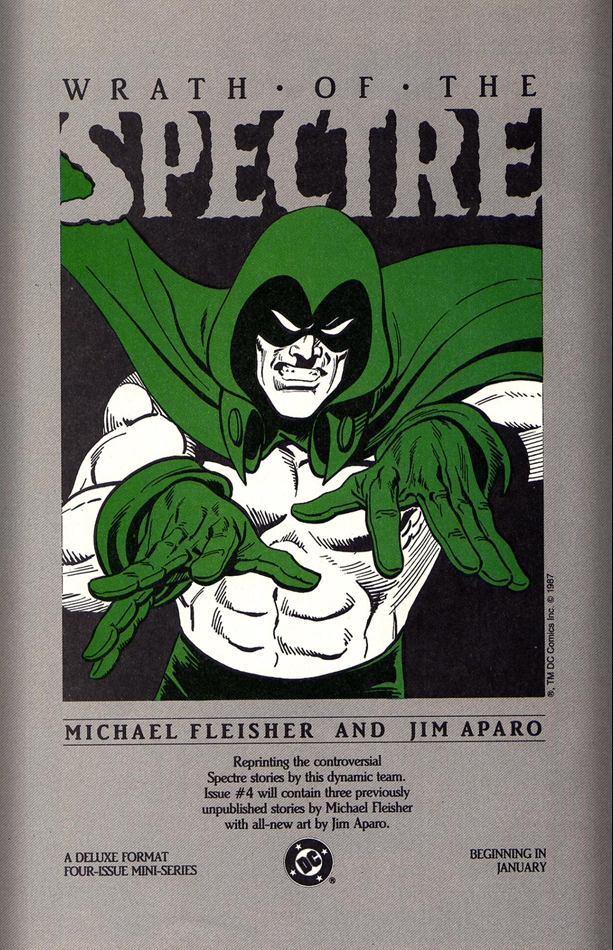 House ad for Wrath of The Spectre